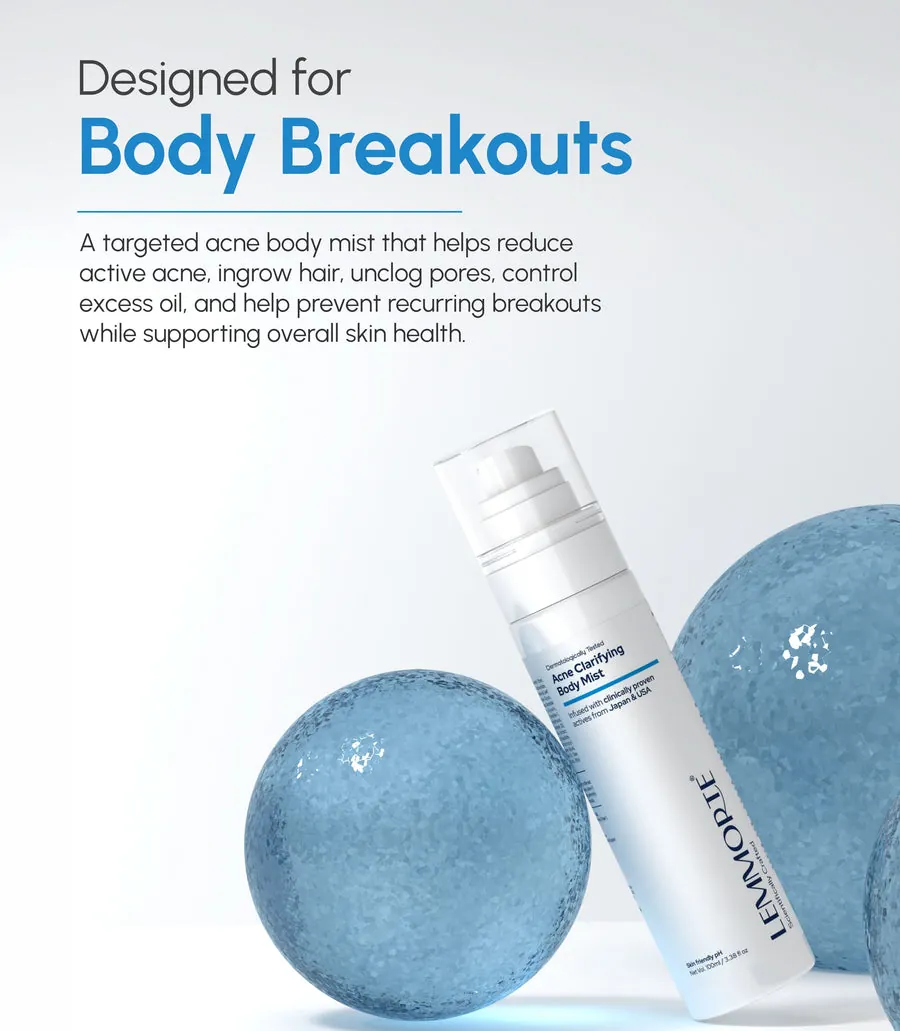 Acne Clarifying Body Mist key ingredients